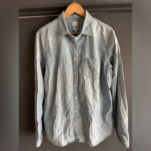 JCREW denim chambray shirt, Large